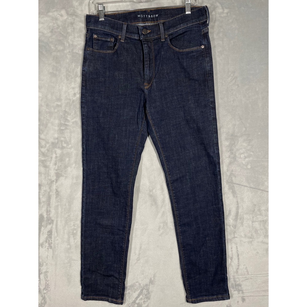 Mott & Bow Mens Wooster Slim Fit Jeans Dark Indigo Blue 30x30 SLIM_WOOS_STON
